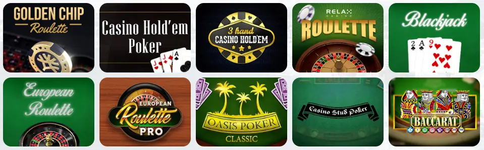 Giochi da tavolo al CasinOnly Casino